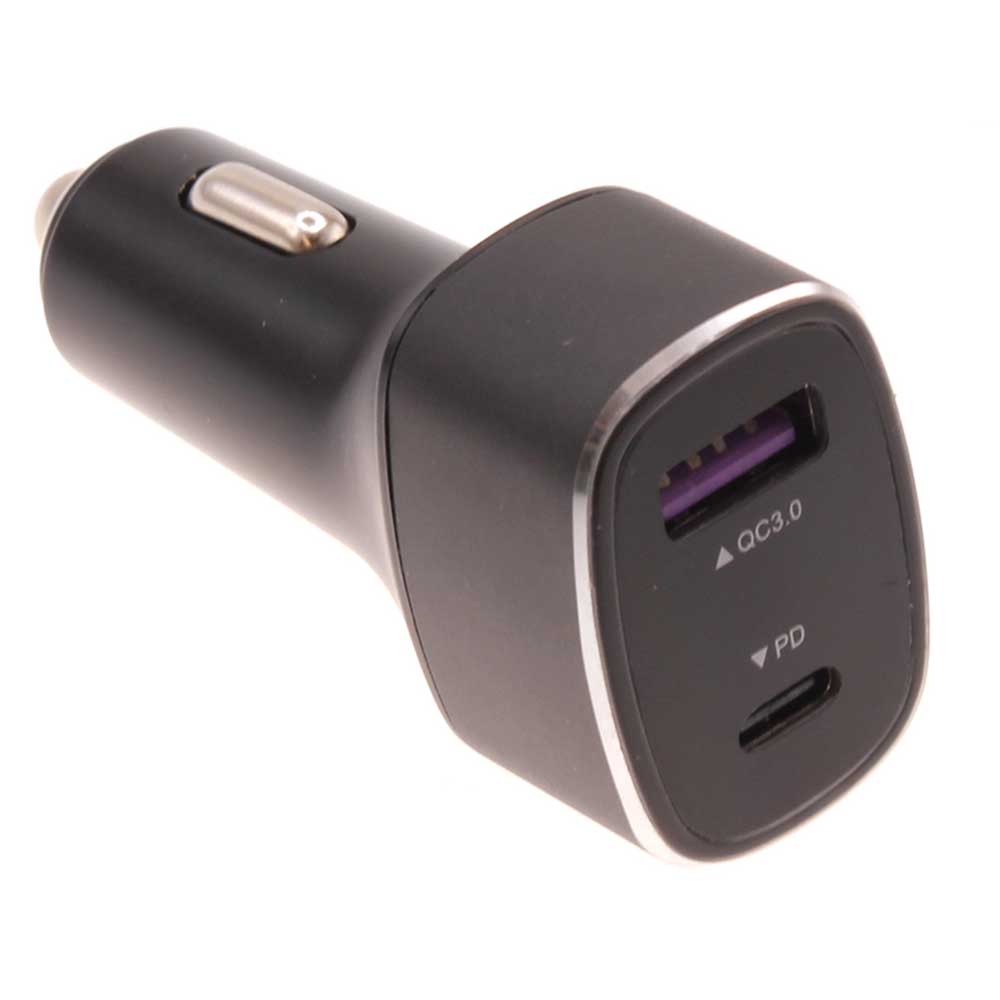 36W PD Fast Car Charger, Power Adapter Long Cord 2-Port 6ft USB-C Cable - AWY32