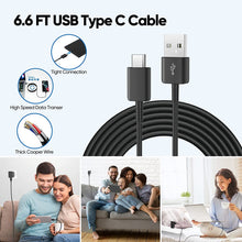 Load image into Gallery viewer, Home Wall Charger , AC Plug Long Cord Power Adapter 6ft Long USB-C Cable - AWG77