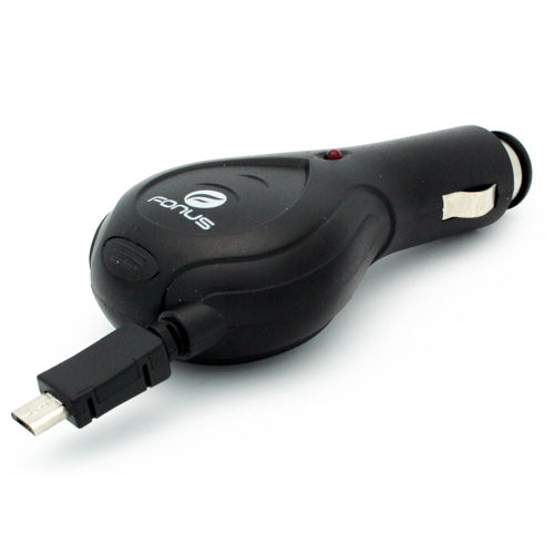 Car Charger, Power DC Socket MicroUSB Retractable - AWC18