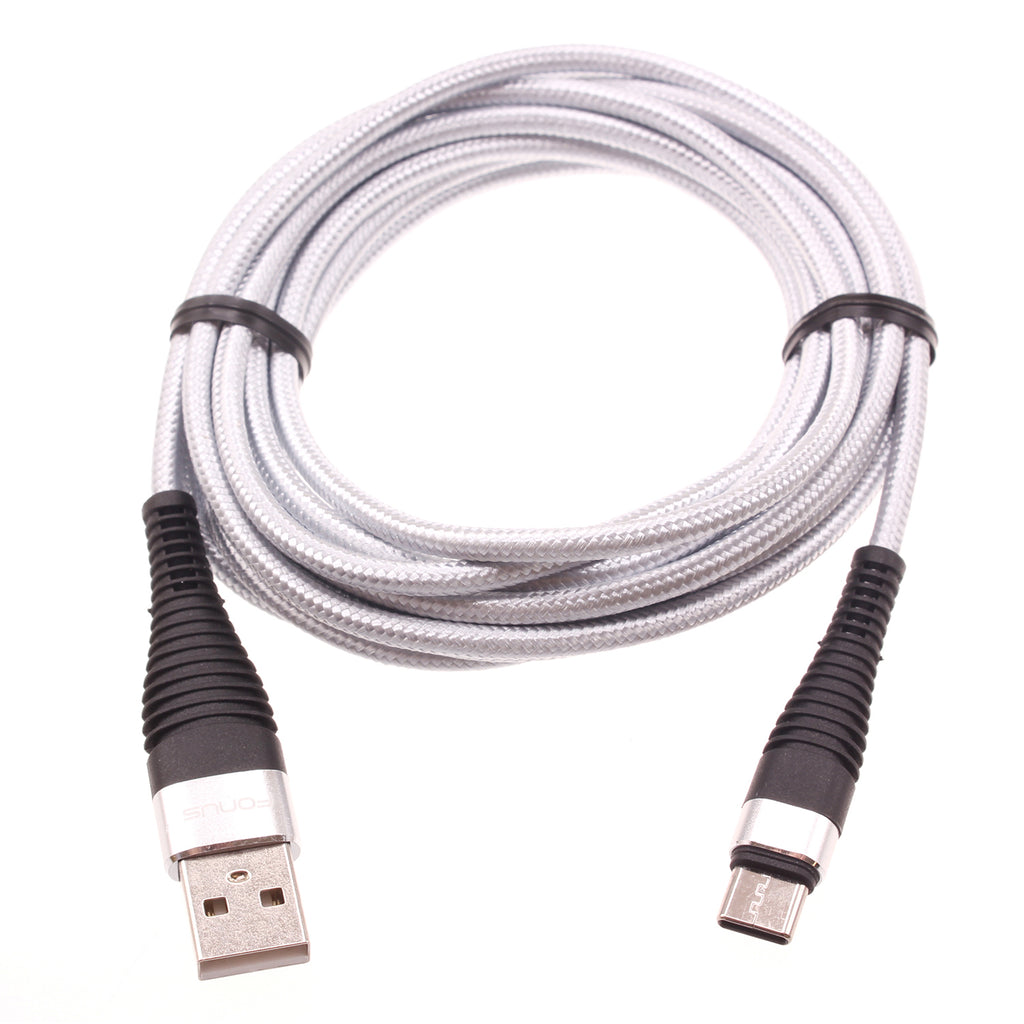 6ft and 10ft Long USB-C Cables, Data Sync Power Wire TYPE-C Cord Fast Charge - AWY70