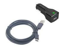 Load image into Gallery viewer, Car Charger, Type-C 6ft Cable 2-Port USB 24W Fast - AWB71