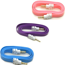 Load image into Gallery viewer, 3-Pack Aux Cable , Speaker Jack Wire Car Stereo Aux-in 3.5mm Adapter Audio Cord - AWG73
