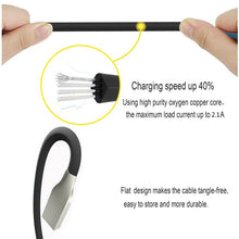 Load image into Gallery viewer, USB Cable, Power Charger Cord Flat 6ft - AWG02
