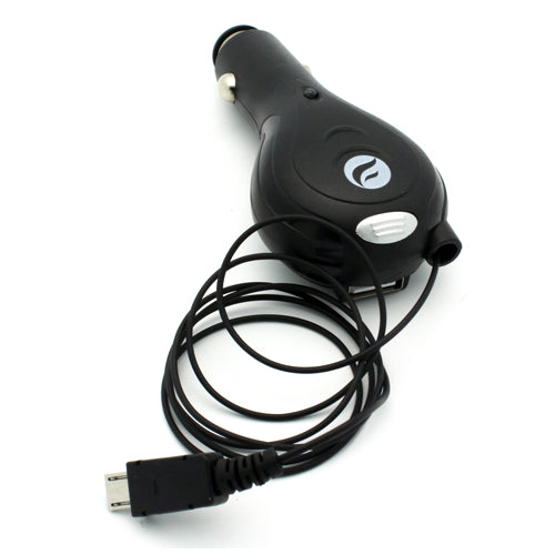 Car Charger, Micro-USB USB Port 3.1A Retractable - AWC01