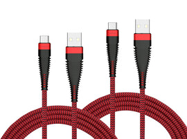 6ft and 10ft Long USB-C Cables, Data Sync Power Wire TYPE-C Cord Fast Charge - AWY76