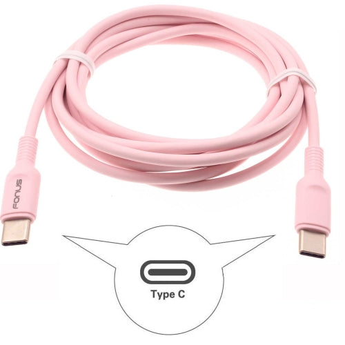 Pink 10ft Long Cable, Power Cord PD Fast Charger USB-C to Type-C - AWA15