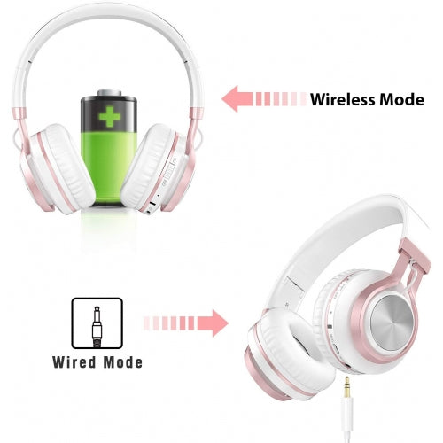Wireless Headphones, Hands-free w Mic Headset Foldable - AWE50