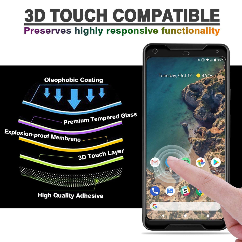 Screen Protector, Full Cover Curved Edge 5D Touch Tempered Glass - AWR54