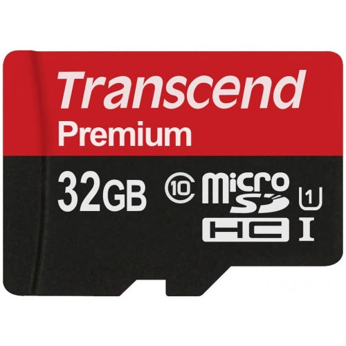 32GB Memory Card, Class 10 MicroSD High Speed Transcend - AWV23