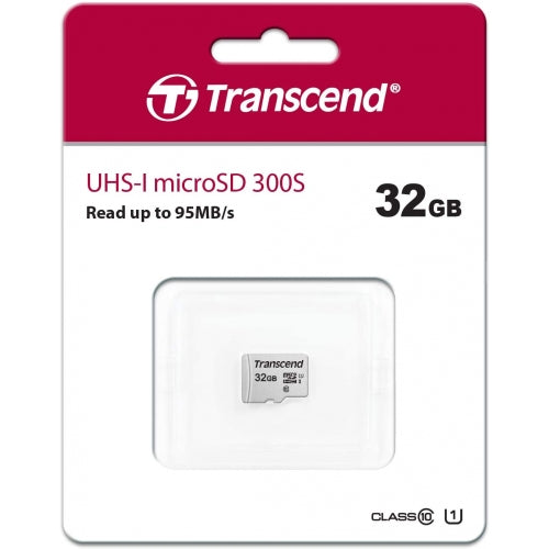 32GB Memory Card, Class 10 MicroSD High Speed Transcend - AWV18