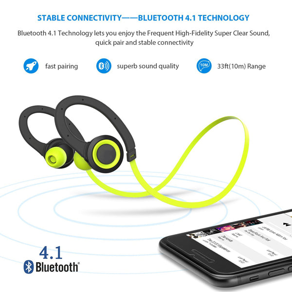 Wireless Headset, Neckband With Microphone Earphones Sports - AWM19
