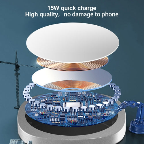 Magnetic Wireless Charger, Quick Charge Slim Charging Pad 15W Fast - AWE68