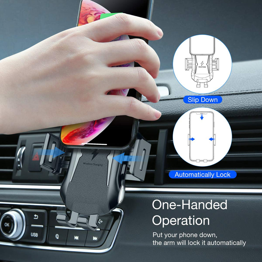 Car Wireless Charger Mount, Cradle Fast Charge Holder Air Vent - AWV08