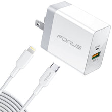 Load image into Gallery viewer, 36W PD Home Charger, Power Cord USB-C 6ft Long Cable Fast Type-C - AWE05