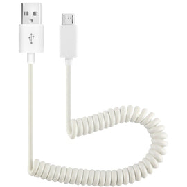 USB Cable, Cord Charger MicroUSB Coiled - AWK04