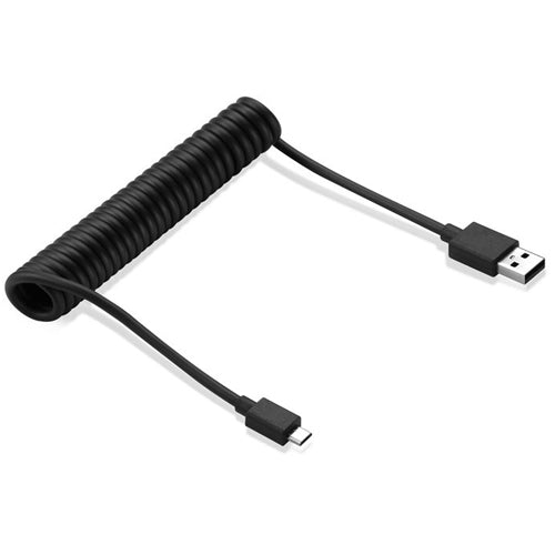 USB Cable, Cord Charger MicroUSB Coiled - AWK09