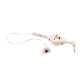 Retractable Mono Earphone,  Handsfree Headset 3.5mm w Mic Headphone  - AWM83 418-1