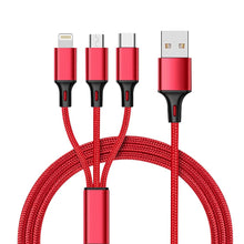 Load image into Gallery viewer, 3-in-1 USB Cable, USB-C Power Cord Charging Wire - AWG72