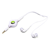 Retractable Earphones, 3.5mm w Mic Headset Hands-free Headphones - AWS38