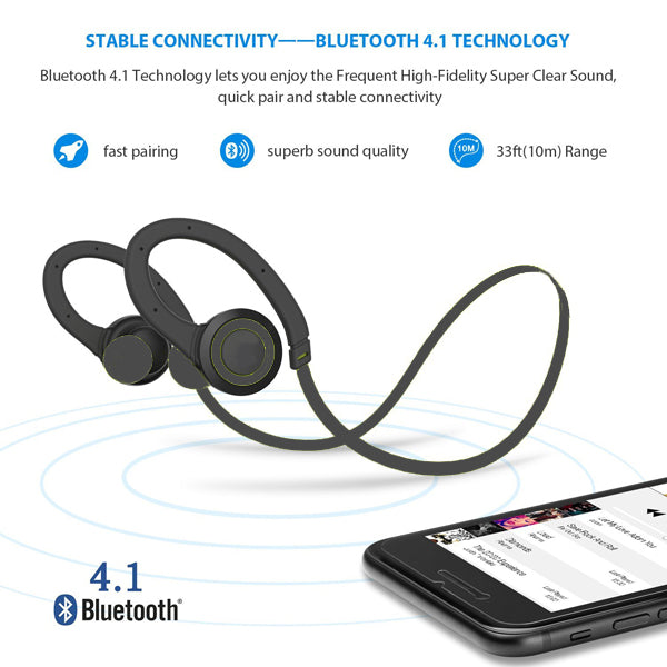 Wireless Headset, Neckband Hands-free Microphone Earphones Sports - AWA03