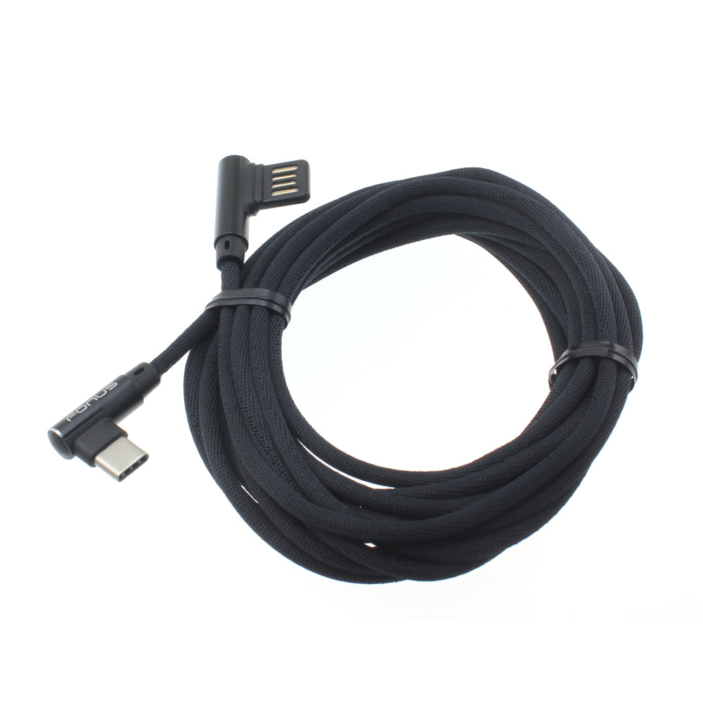 Angle USB Cable, Power USB-C Charger Cord 10ft Type-C - AWR34