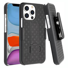 Load image into Gallery viewer, Belt Clip Case and 3 Pack Screen Protector, 9H Hardness Kickstand Cover Tempered Glass Swivel Holster - AWA54+3Z31