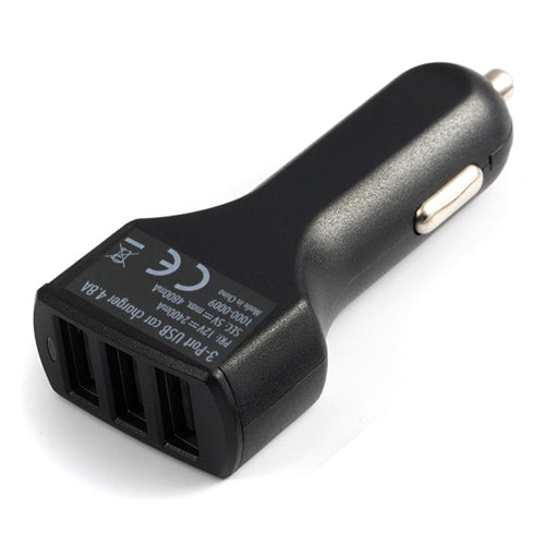 Car Charger, DC Socket 4.8A 3-Port USB 36W - AWK62