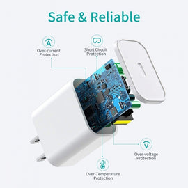 20W PD Home Charger, Power Quick 6ft Long Cable Fast Type-C - AWA77