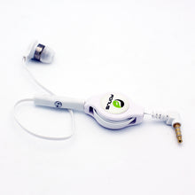 Load image into Gallery viewer, Retractable Mono Earphone, Handsfree Headset 3.5mm w Mic Headphone - AWM83