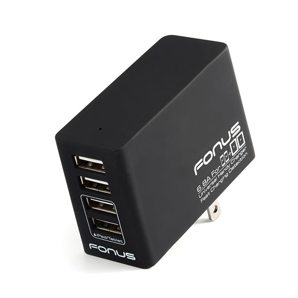Home Charger, Wall 6.8A 4-Port USB 34W - AWK64