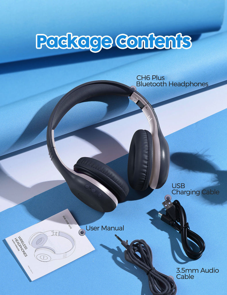 Wireless Headphones, Headband Bluetooth Earphones