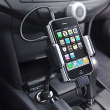 Load image into Gallery viewer, Car Mount, Rotating USB Port Charger Holder FM Transmitter - AWJ45