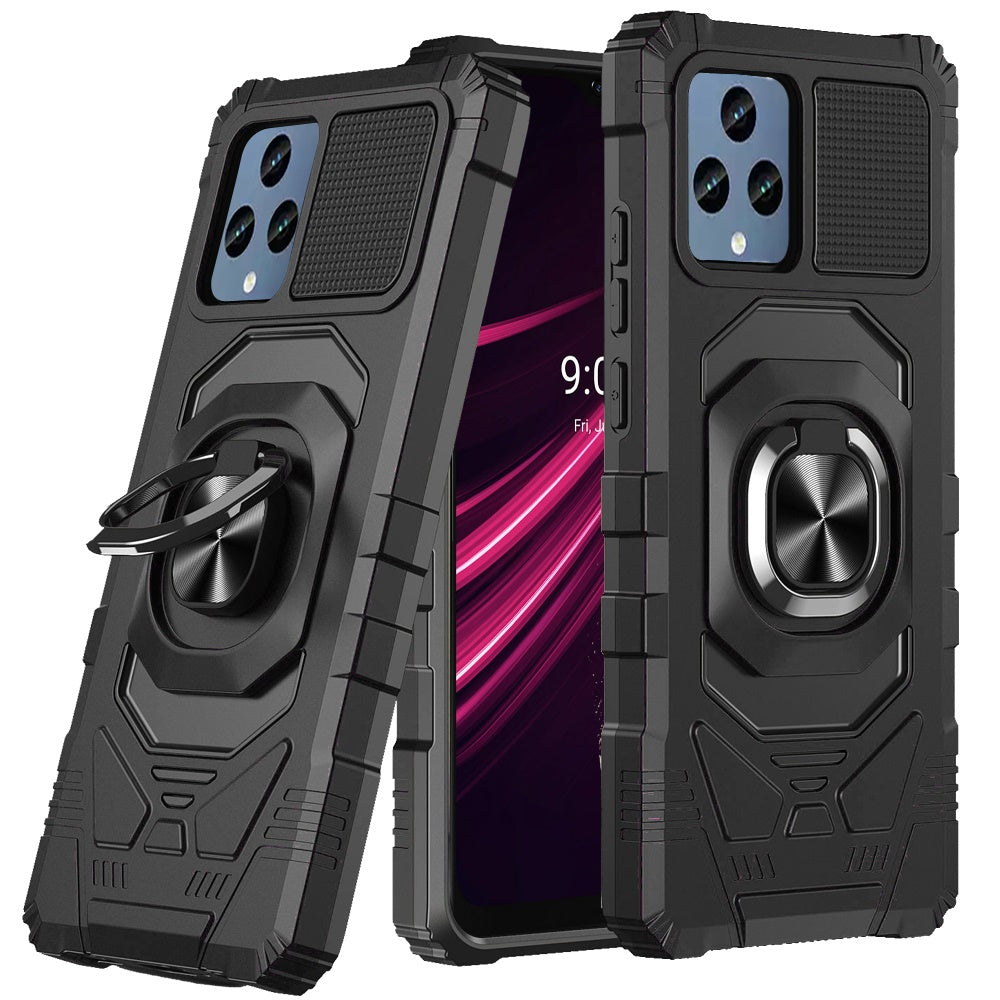 Hybrid Case Cover, Armor Shockproof Kickstand Metal Ring - AWY40
