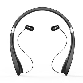 Wireless Headphones, Neckband Folding Retractable Hands-free Microphone Sports Earphones - AWM51