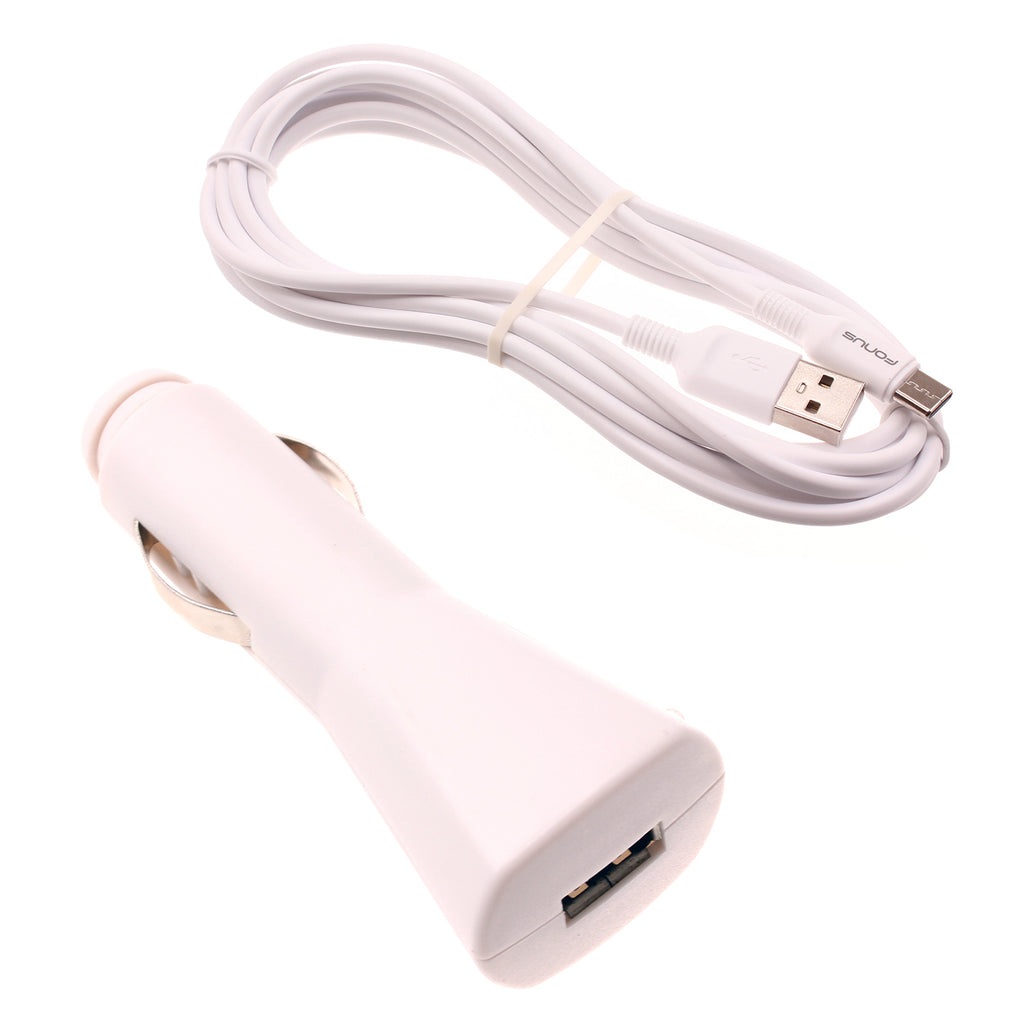 Car Charger, 6ft Long Cord Power Adapter DC Socket Micro USB Cable - AWY20