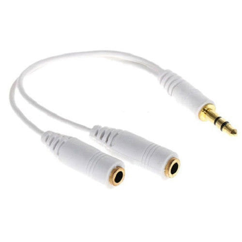 Headphones Splitter, Audio Jack Adaptor Dual Headset Port Earphone Adapter 3.5mm - AWF85
