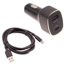 Load image into Gallery viewer, 36W PD Fast Car Charger, Power Adapter Long Cord 2-Port 6ft USB-C Cable - AWY32