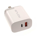 Fast Home Charger, Travel Type-C Port 2-Port USB 36W - AWG65