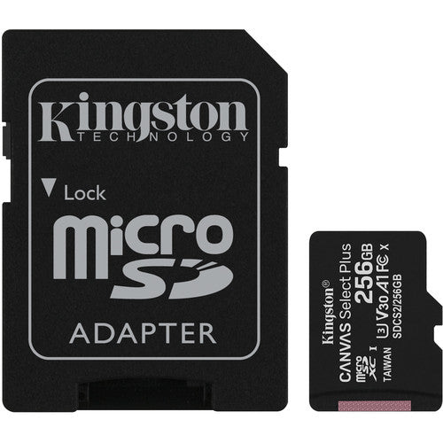 256GB Memory Card, Class 10 MicroSD High Speed Kingston - AWV36