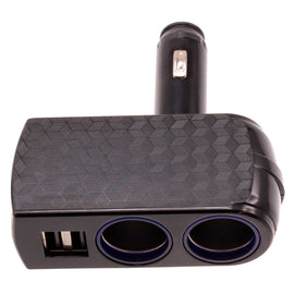 Car Charger Splitter,  Adapter Power 2-Port USB DC Socket  - AWK65 705-1