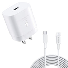Load image into Gallery viewer, 25W Fast Home Charger, Power Quick 10ft USB-C Cable PD Type-C - AWA78