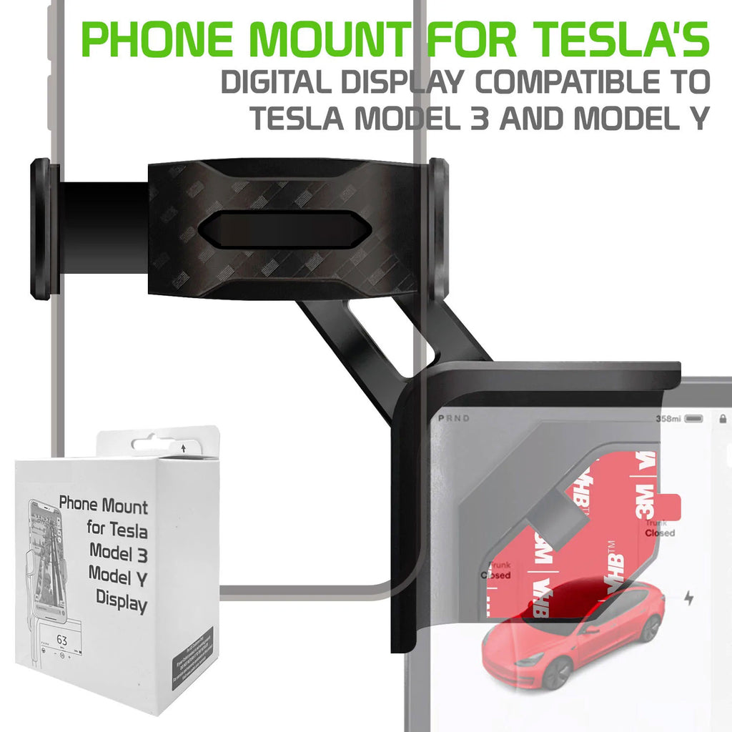 Car Mount, (For Tesla Model 3 and Y ONLY) Dock Strong Grip Display Phone Holder - AWY48