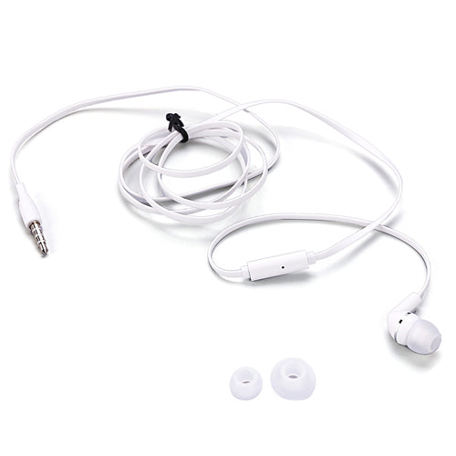 Mono Headset, Single Headphone 3.5mm Wired Earbud Earphone w Mic - AWF70