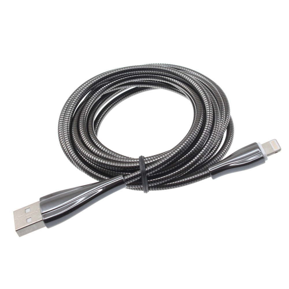 Metal USB Cable, Wire Power Charger Cord 6ft - AWR87