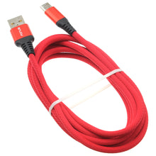 Load image into Gallery viewer, Red 10ft USB-C Cable, Wire Power Charger Cord Type-C - AWA80