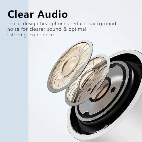 Wired Earphones, Headset Handsfree Mic Headphones Hi-Fi Sound - AWB29
