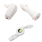 Car Home Charger, Power MicroUSB Retractable USB Cable - AWB32