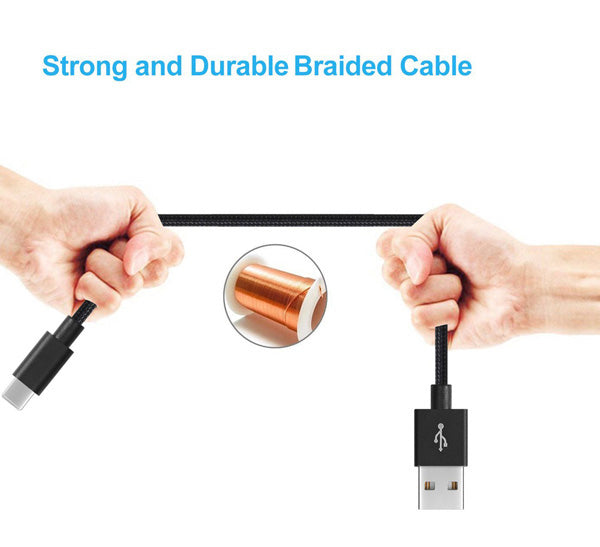 6ft USB Cable, Braided Wire Power Charger Cord - AWK94