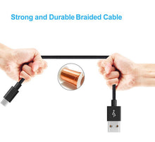 Load image into Gallery viewer, 6ft USB Cable, Braided Wire Power Charger Cord - AWK94