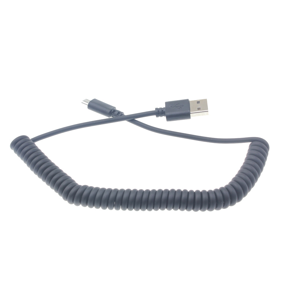 USB Cable, Cord Charger MicroUSB Coiled - AWK09